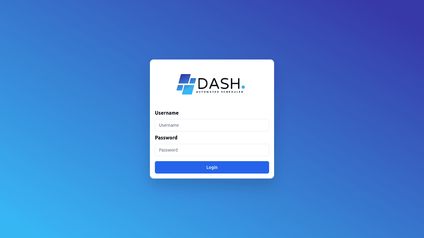 dash scheduler